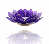 Chakra Lotus Flower Tea Light Holder - Capiz Shell - 6th Chakra