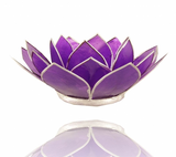 Chakra Lotus Flower Tea Light Holder - Capiz Shell - 7th Chakra