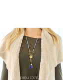 Ella Blue Lapis Diffuser Necklace 32" - Aroma Couture™