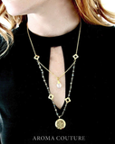 Larae Labradorite & Moonstone Diffuser Necklace 24"- Aroma Couture™