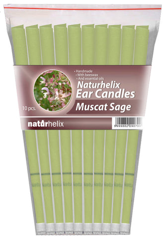 Ear Candles CLARY MUSCAT SAGE -  Pack 10 - 5 Pairs - Stress and Menopause - Organic