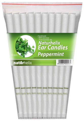 Ear Candles PEPPERMINT  Pack 10 - 5 Pairs - Breathing Difficulties - Organic