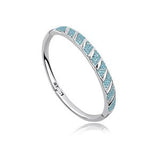 Crystal NEW Pave Bangle - Platinum Plate - FREE Shipping