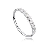 Crystal NEW Pave Bangle - Platinum Plate - FREE Shipping