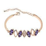 Crystal Diamonds Bracelet - Gold Plate - FREE Shipping
