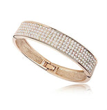Crystal Pave Bangle - Gold Plate - FREE Shipping